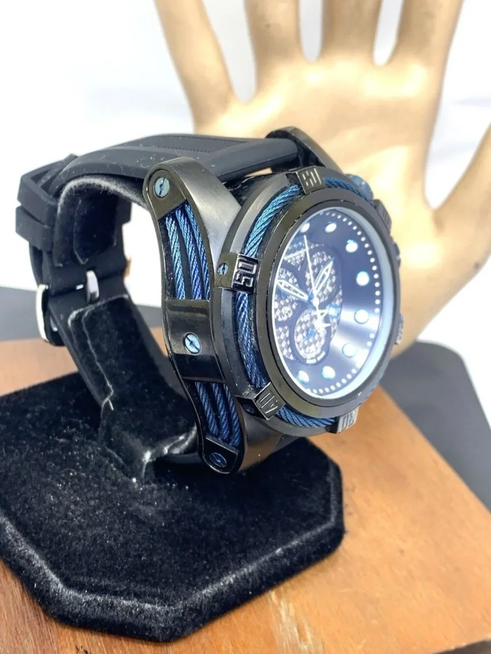 Invicta Men's Watch 19485 Reserve Bolt Zeus Swiss Black Chronograph Rubber Strap